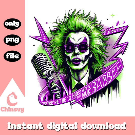 Graphic beetlejuice micro showtime png, Graphic beetlejuice portrait png
