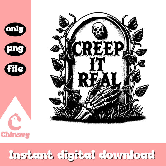Gravestone creep it real png, horror halloween png
