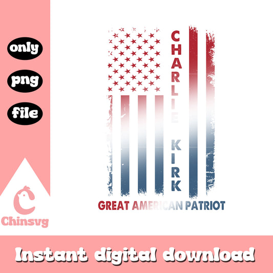 Great american patriot charlie kirk png, america flag design png
