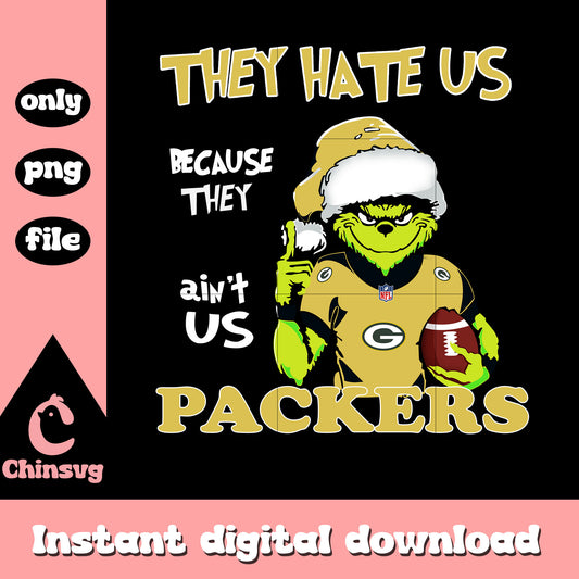 Green bay packers custom png, grinch logo​ png, nfl png