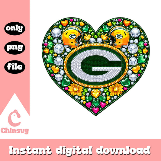 Green bay packers diamon png, nfl green bay packers​ png