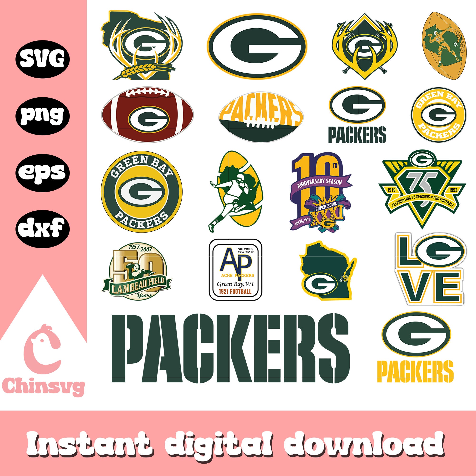 Green bay packers logo bundle design svg, green bay packers svg – Chinsvg