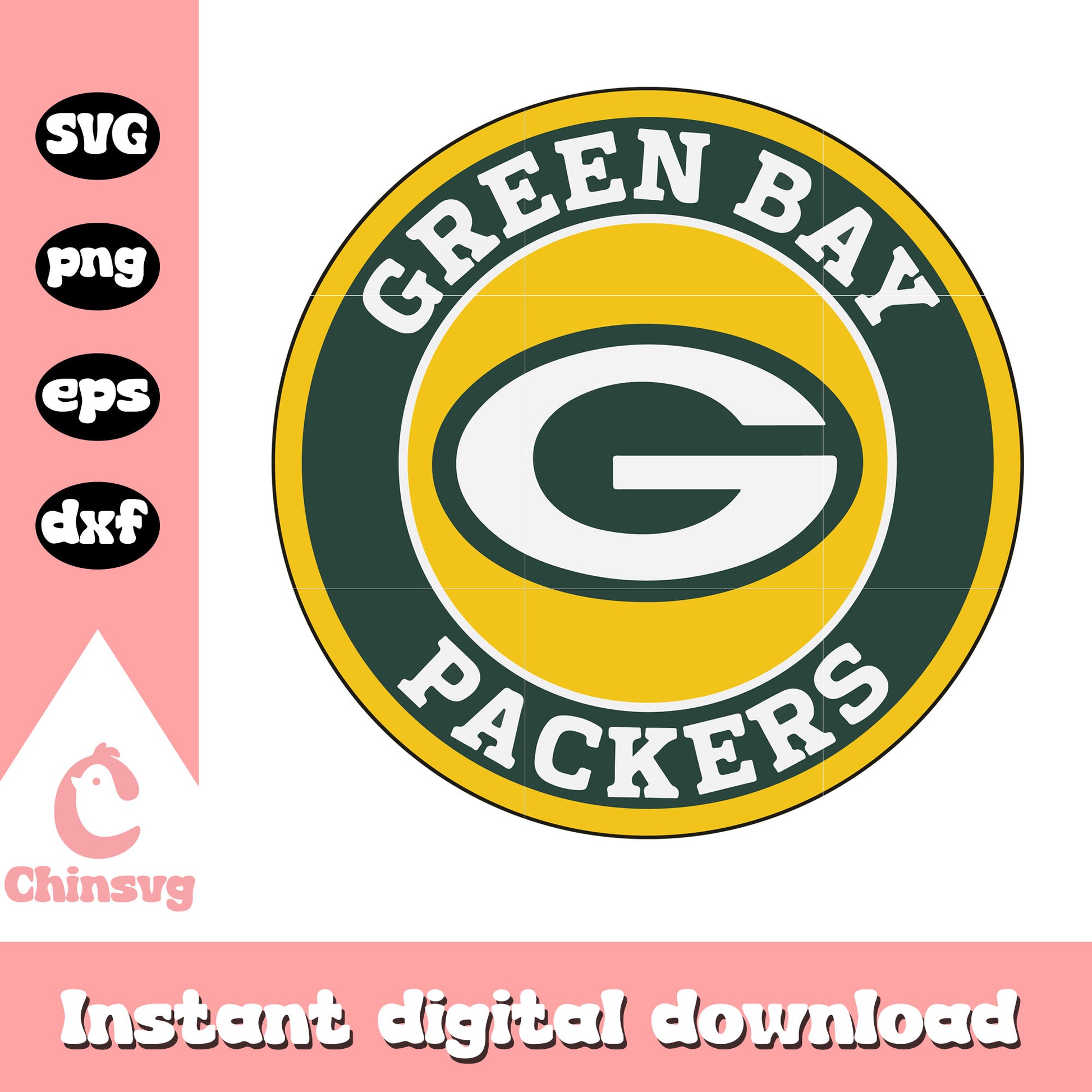 Green bay packers nfl circle logo svg, nfl football green bay packers svg