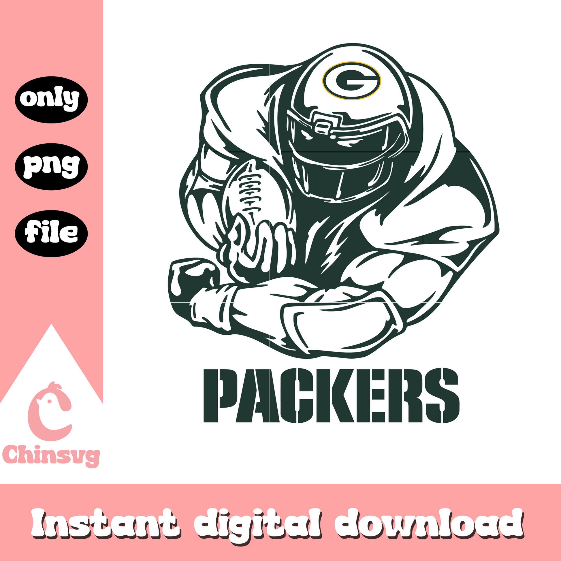 Green bay packers nfl football sticker svg, green bay packers team svg