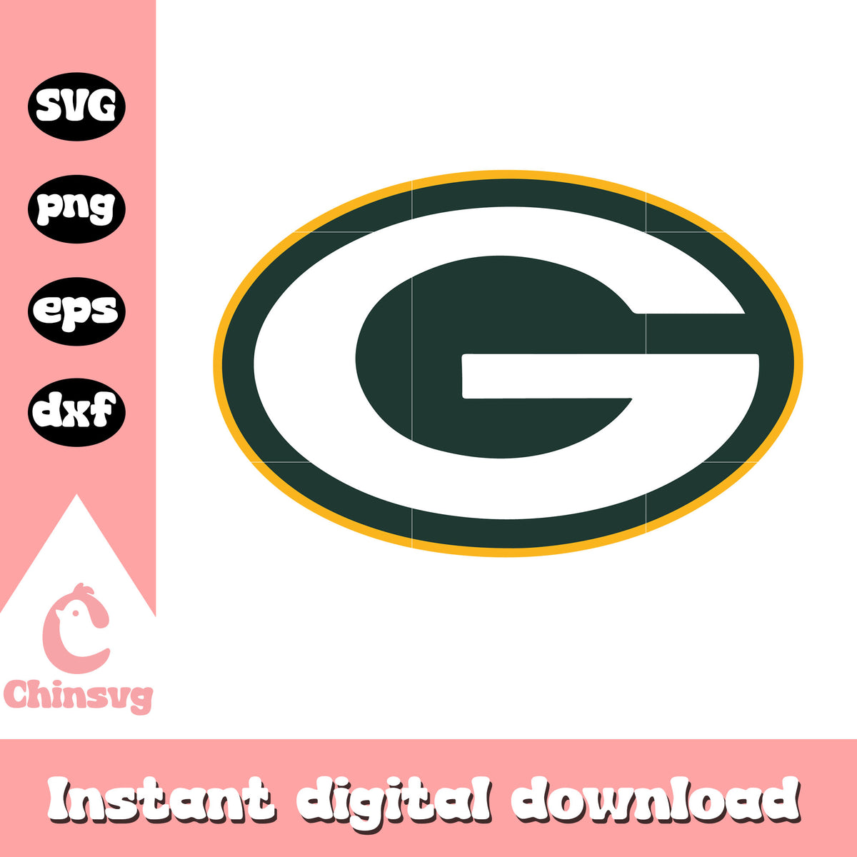 Green bay packers nfl g logo design svg, team green bay packers svg