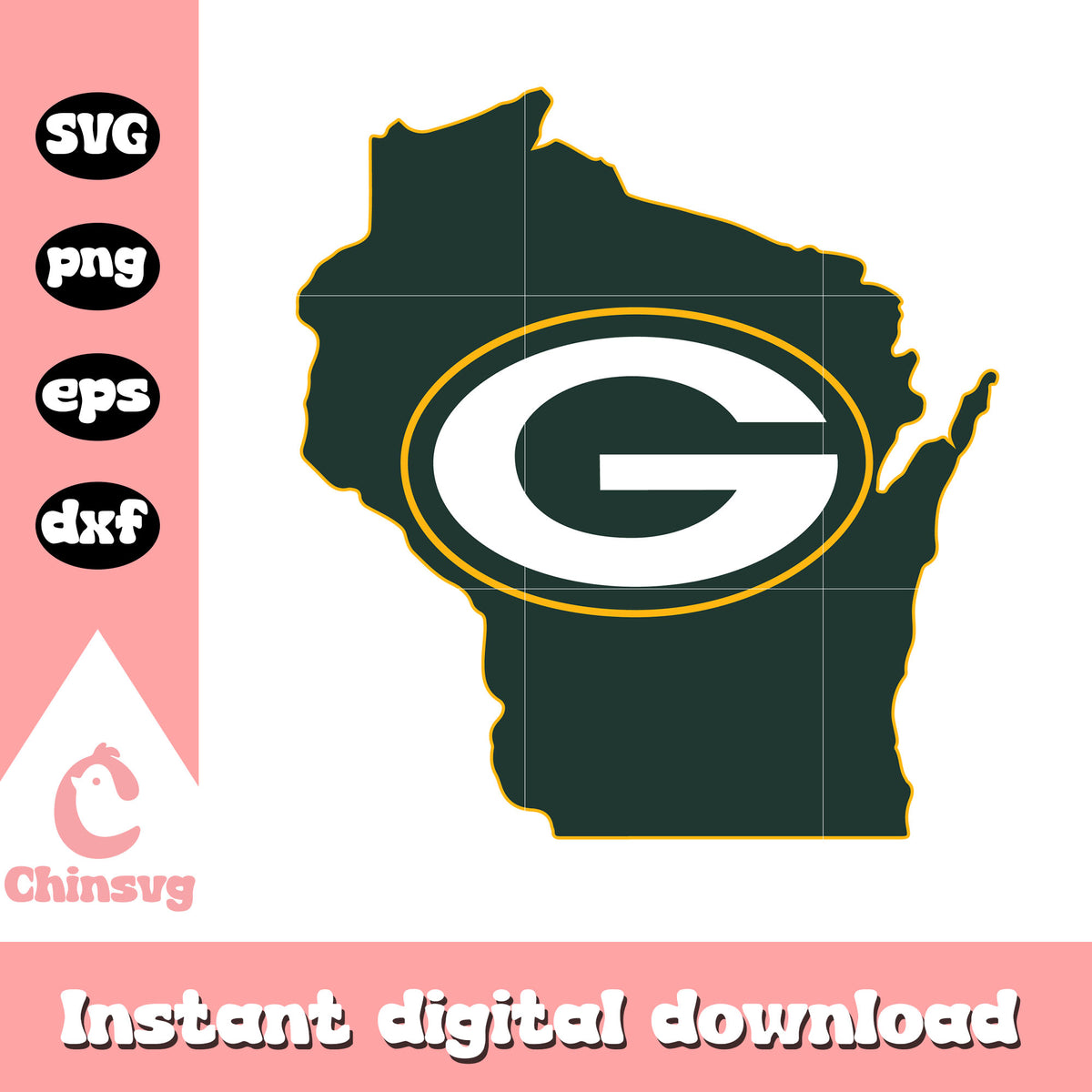 Green bay packers nfl g map logo svg, original green bay packers logo svg