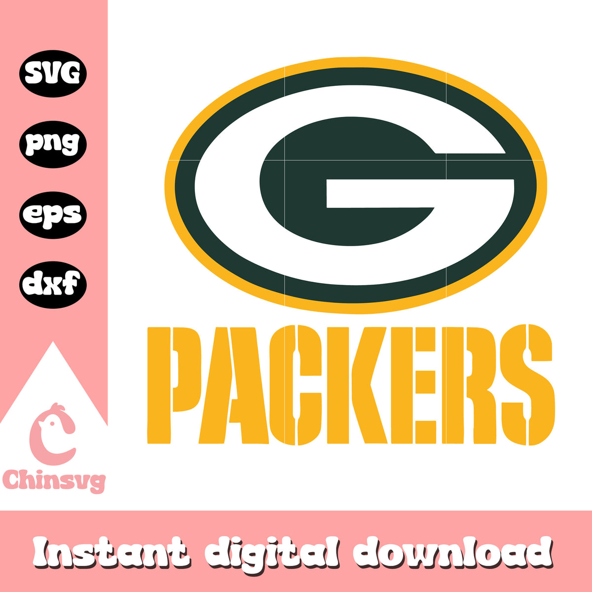 Green bay packers nfl g packers design svg, nfl green bay packers svg