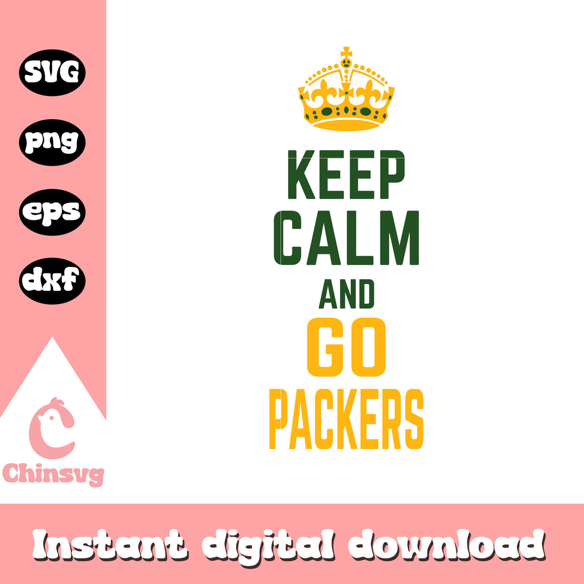 Green bay packers nfl keep calm and go svg, green bay packer logo svg