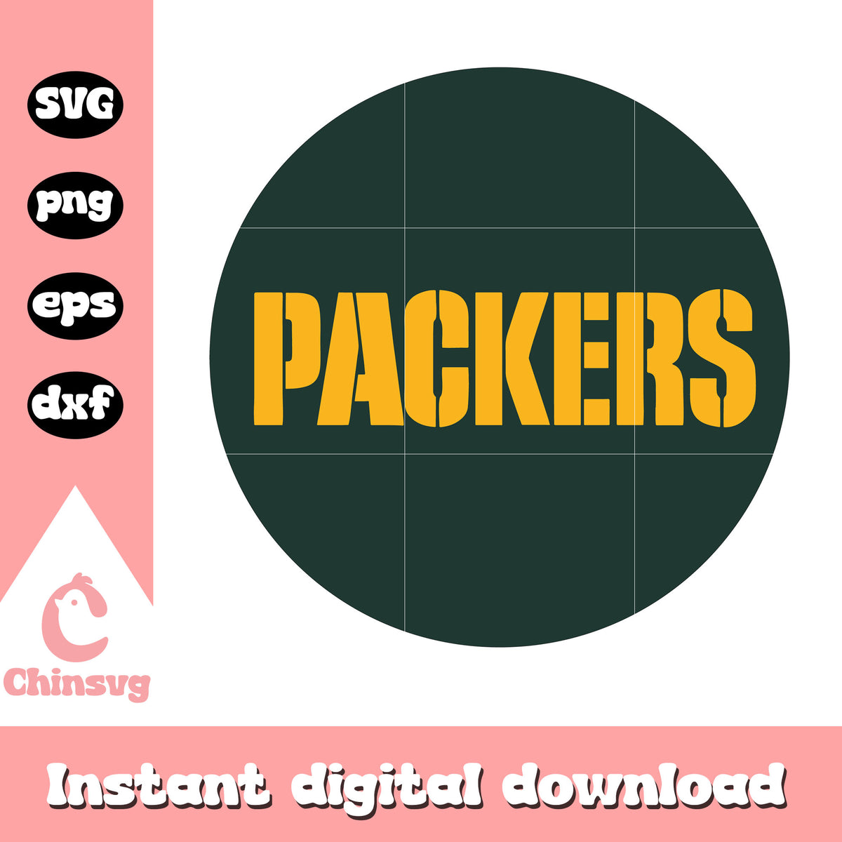 Green bay packers nfl packers circle svg, nfl green bay packers football svg