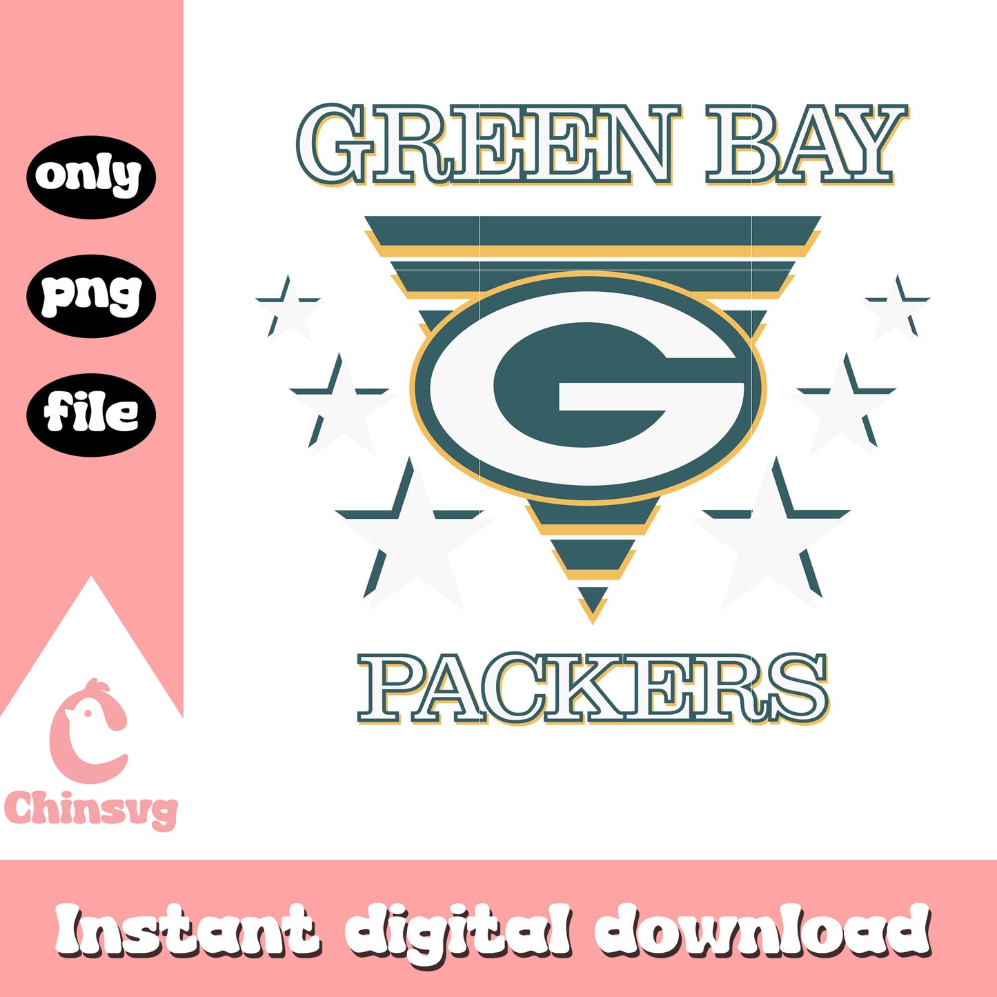 Green bay packers nfl team logo design svg, green bay packers svg