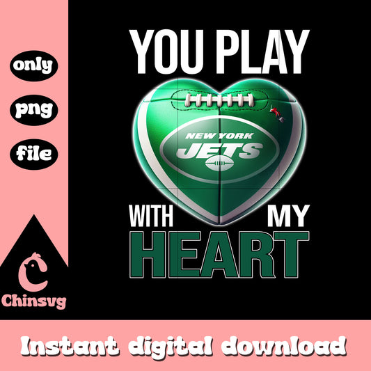 Green heart jets cartoon png, new york jets logo​​​ png
