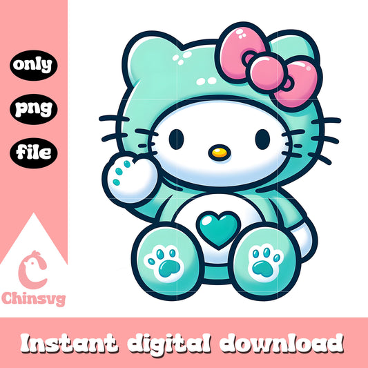Green mint tenderheart bear hello kitty png, care bears png