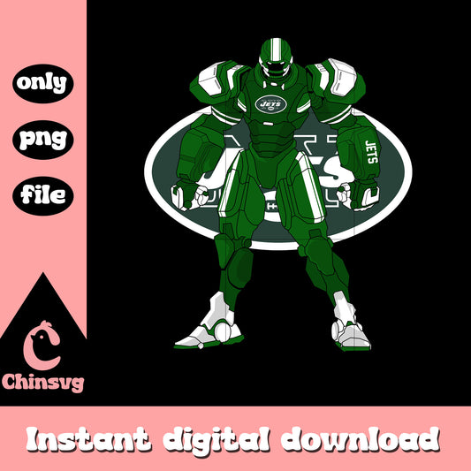 Green robot logo jets png, new york jets football nfl png