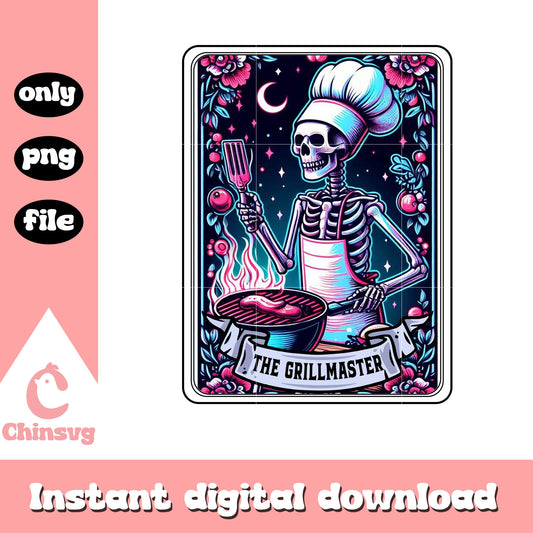 GrillMaster skeleton baker png, trusted tarot png, skeleton png