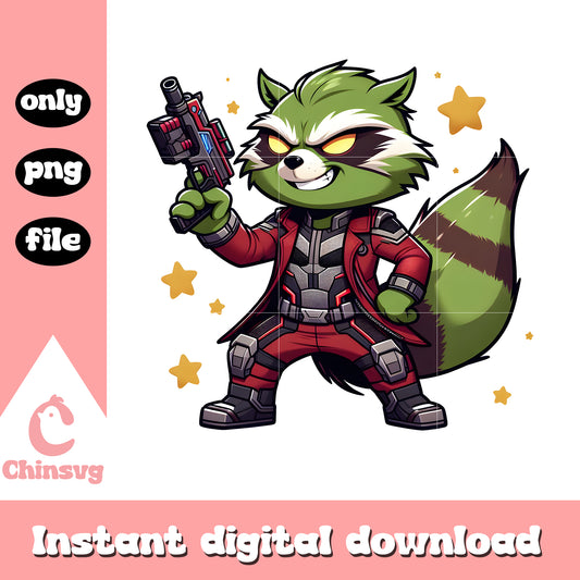 Grinch cosplay Rocket racoon christmas png, avengers christmas​​ png