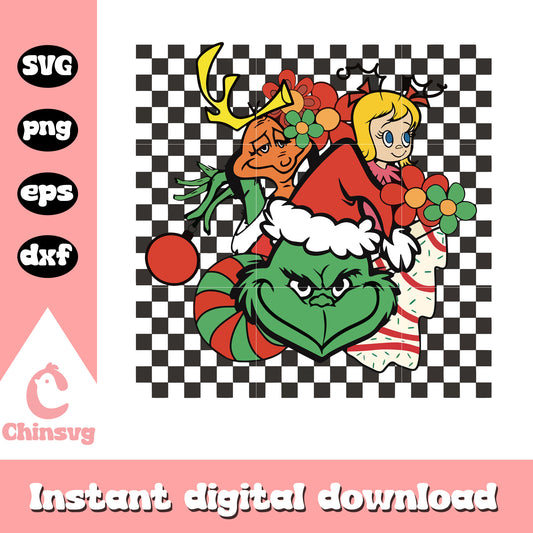 Grinch friends with christmas candy svg, Grinch and friends svg