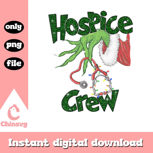 Grinch hands hospice crew design png, grinch hand holding​ png