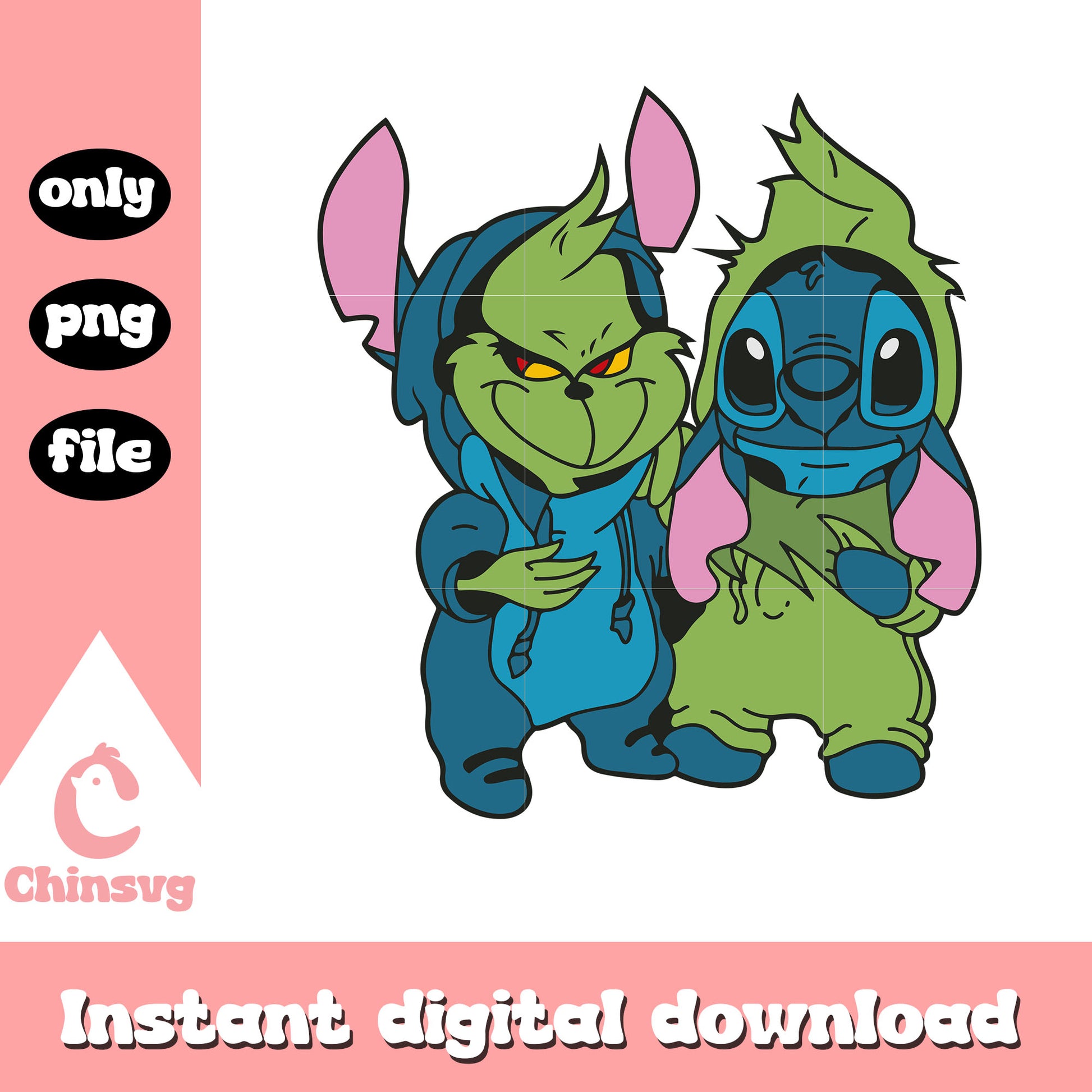 Grinch and stitch costume png, stitch character png