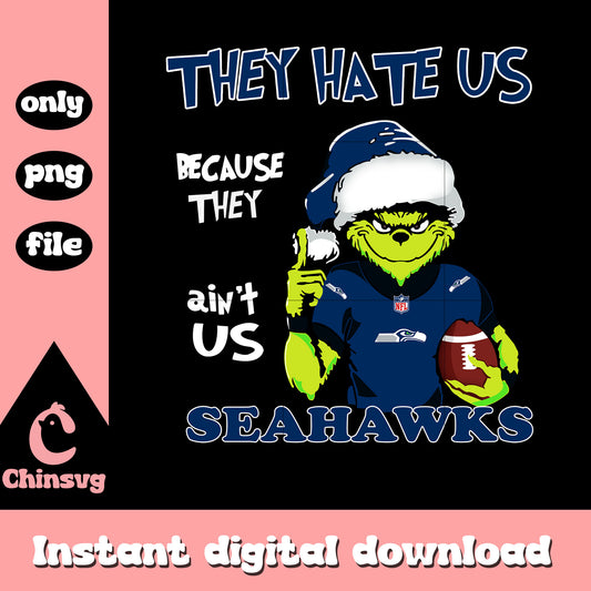 Grinch blue seattle seahawks png, seahawks football​​​​​ png