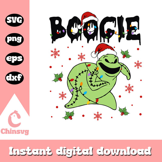 Grinch boogie santa hat halloween svg, boogie svg, halloween svg