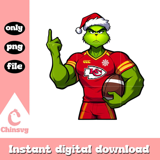 Grinch chiefs red t shirt png, kansas city chiefs logo​​​​ png