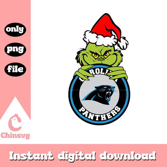 Grinch christmas carolina panthers png, nfl panthers png