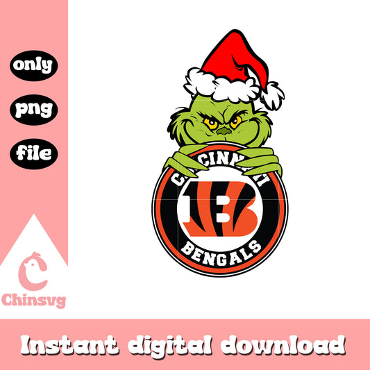 Grinch christmas cincinnati bengals png, nfl bengals png