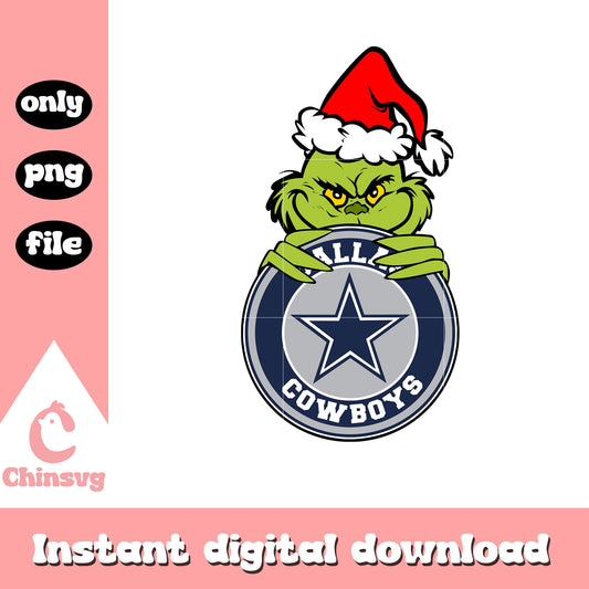 Grinch christmas dallas cowboys png, nfl dallas cowboys png