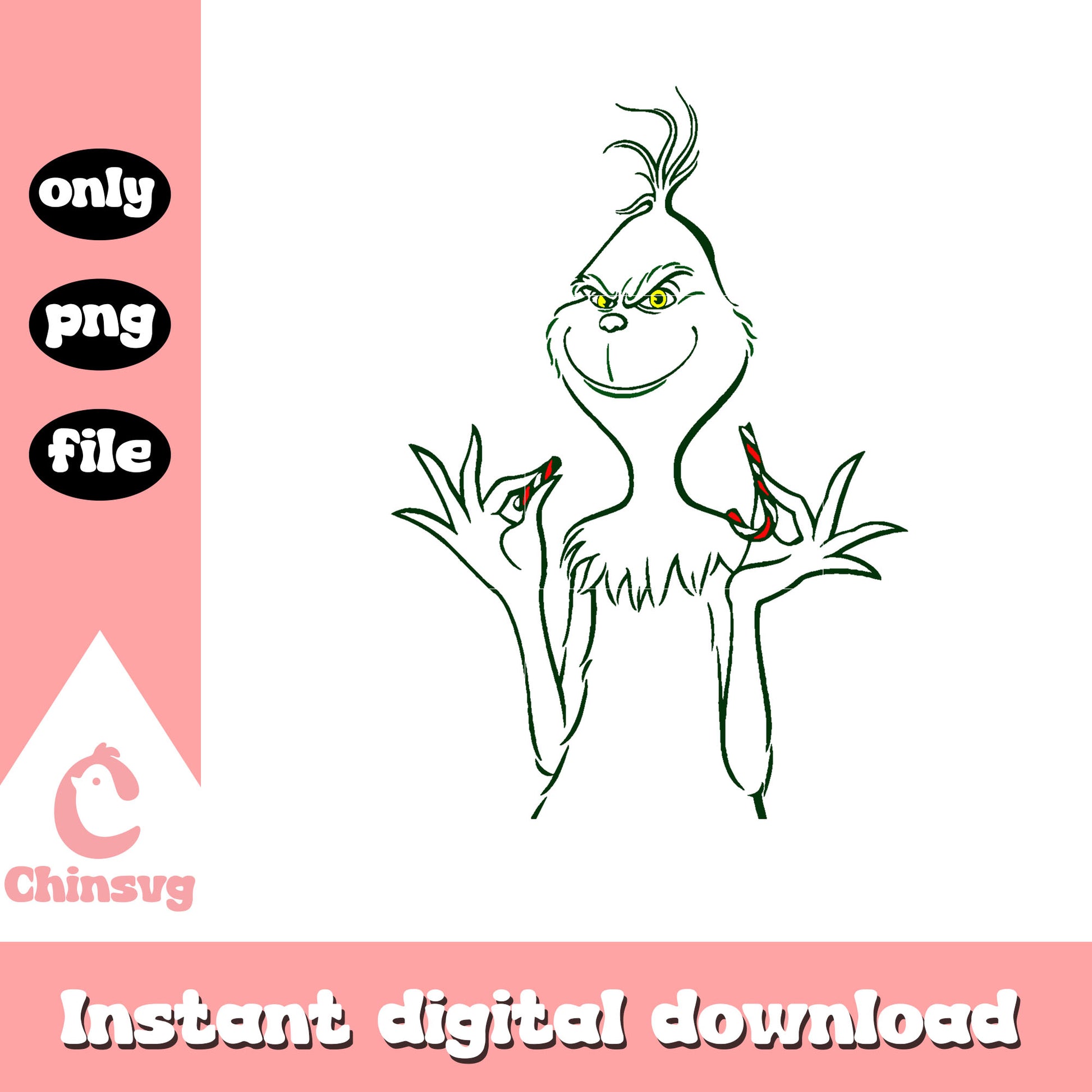 Grinch christmas day decor png, xmas grinch pictures png