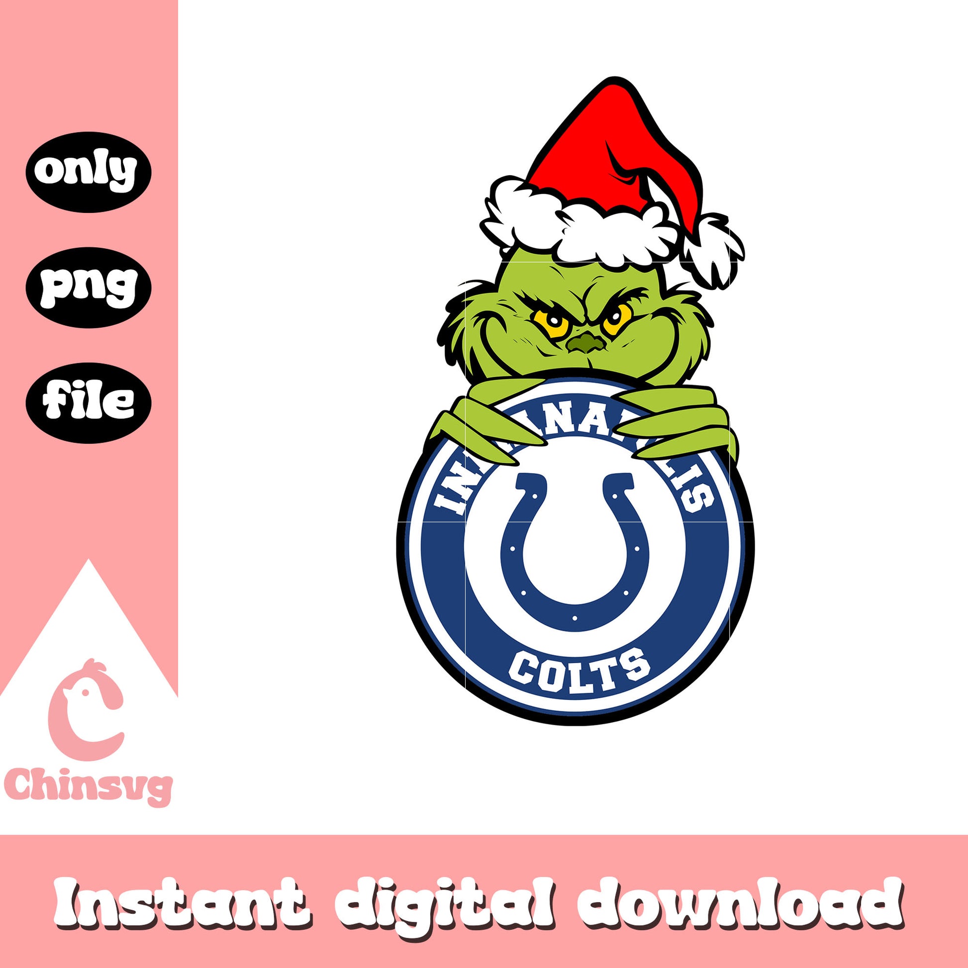 Grinch christmas indianapolis colts png, nfl colts png