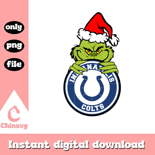 Grinch christmas indianapolis colts png, nfl colts png