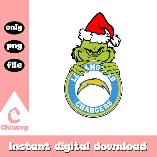 Grinch christmas los angeles chargers png, nfl chargers png