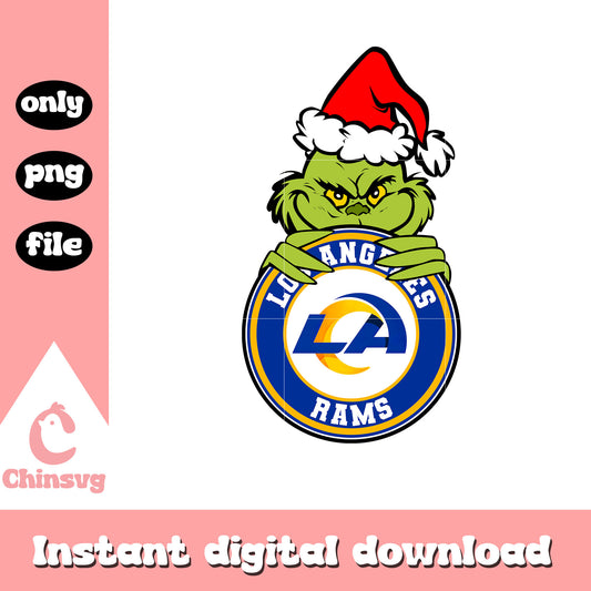Grinch christmas los angeles rams png, nfl los angeles rams png