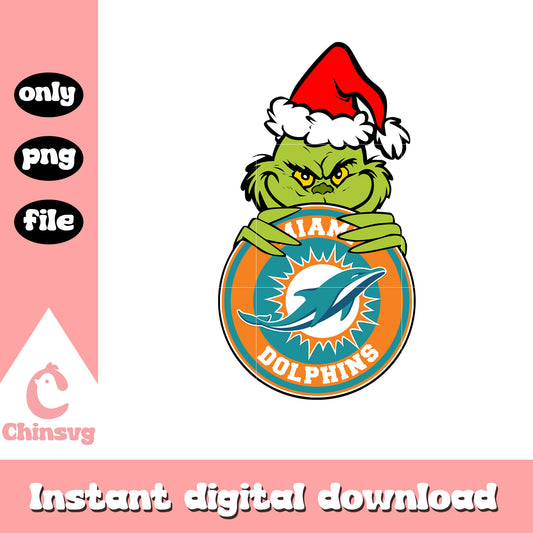 Grinch christmas miami dolphins png, nfl miami dolphins png