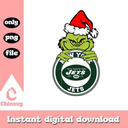 Grinch christmas new york jets png, nfl new york jets png