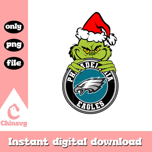 Grinch christmas philadelphia eagles png, nfl eagles png