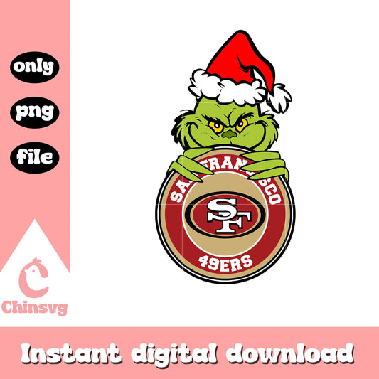 Grinch christmas san francisco 49ers png, nfl 49ers png