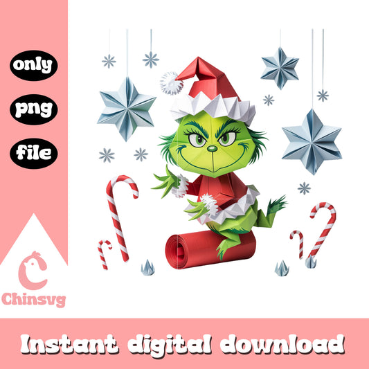 Grinch christmas star candy cane design png, the grinch pics png
