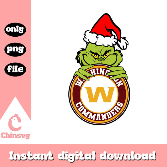 Grinch christmas washington commanders png, commanders nfl png
