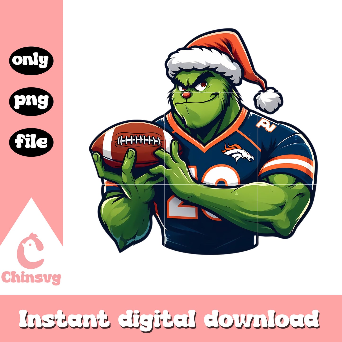 Grinch denver broncos logo png, denver broncos football​​​ png
