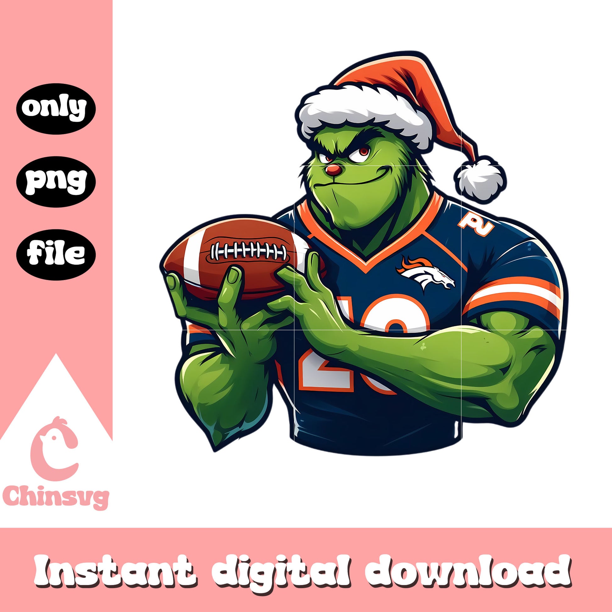 Grinch denver broncos logo png, denver broncos football​​​ png