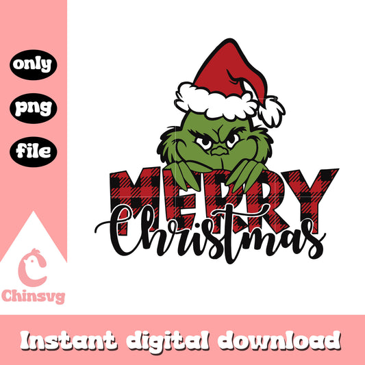 Grinch face merry christmas design png, the grinch png