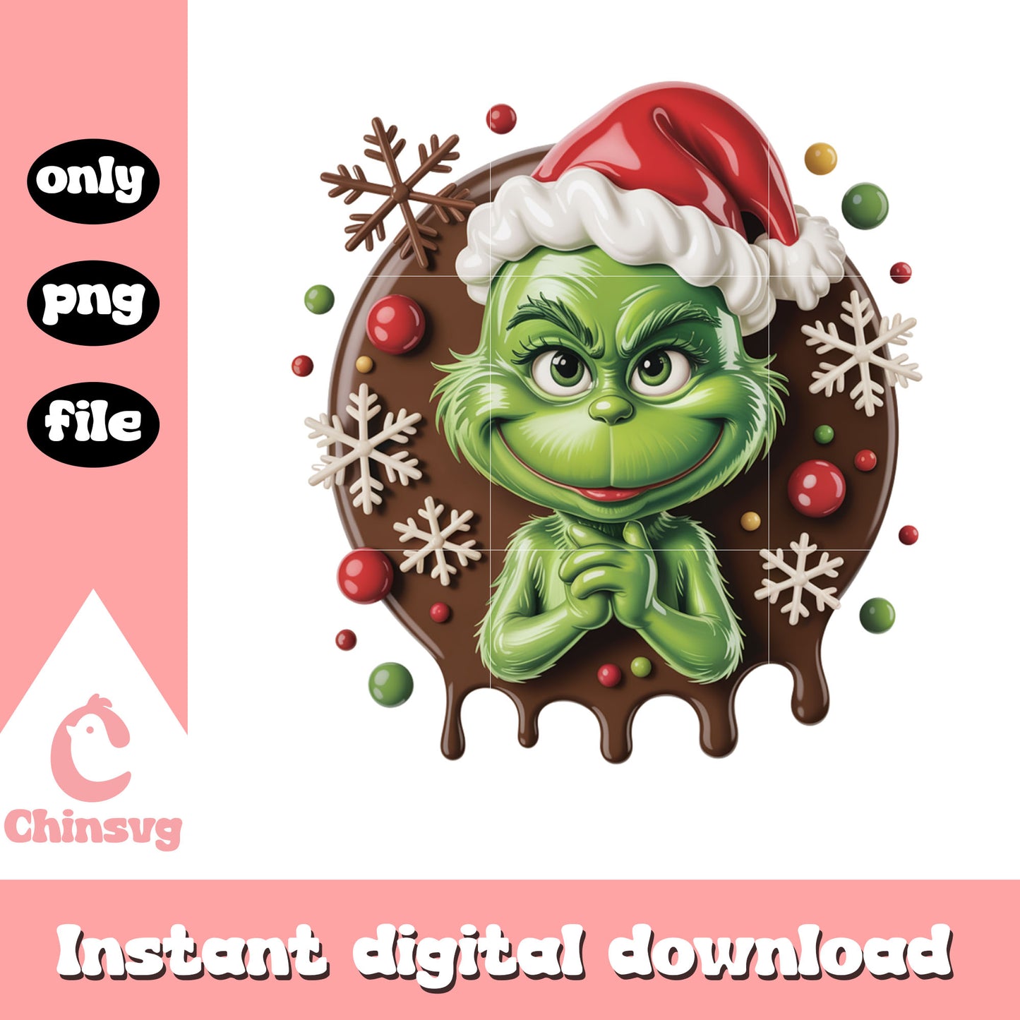 Grinch girl christmas cake design png, christmas grinch png