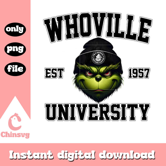 Grinchmas est 1957 black design png, grinch before coffee​ png