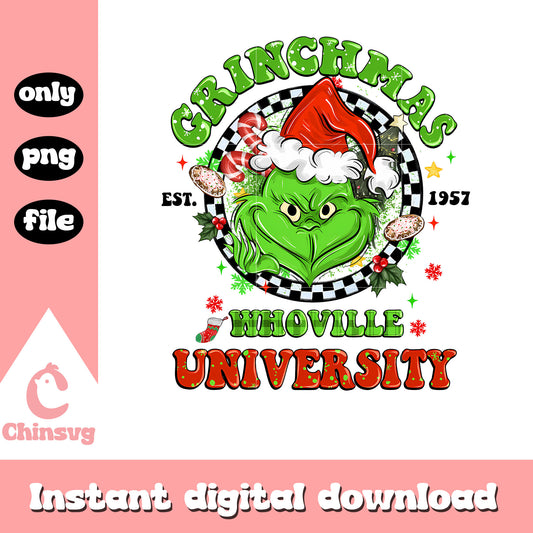 Grinchmas est 1957 logo design png, whoville grinch​ png