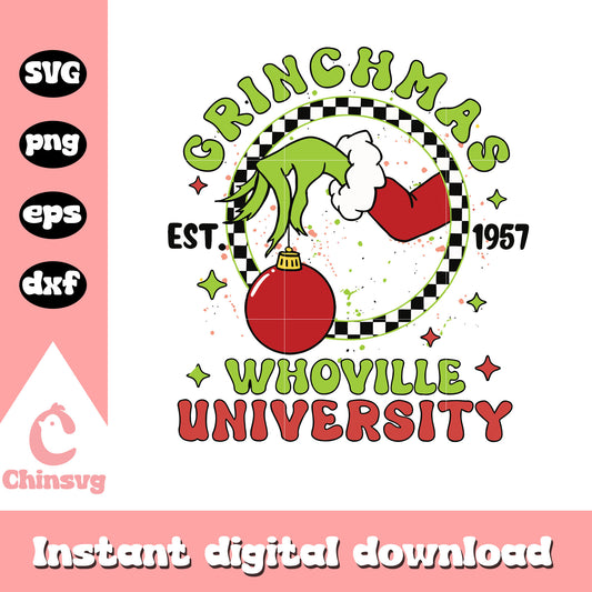 Grinchmas whoville university​ svg, whoville university​ svg