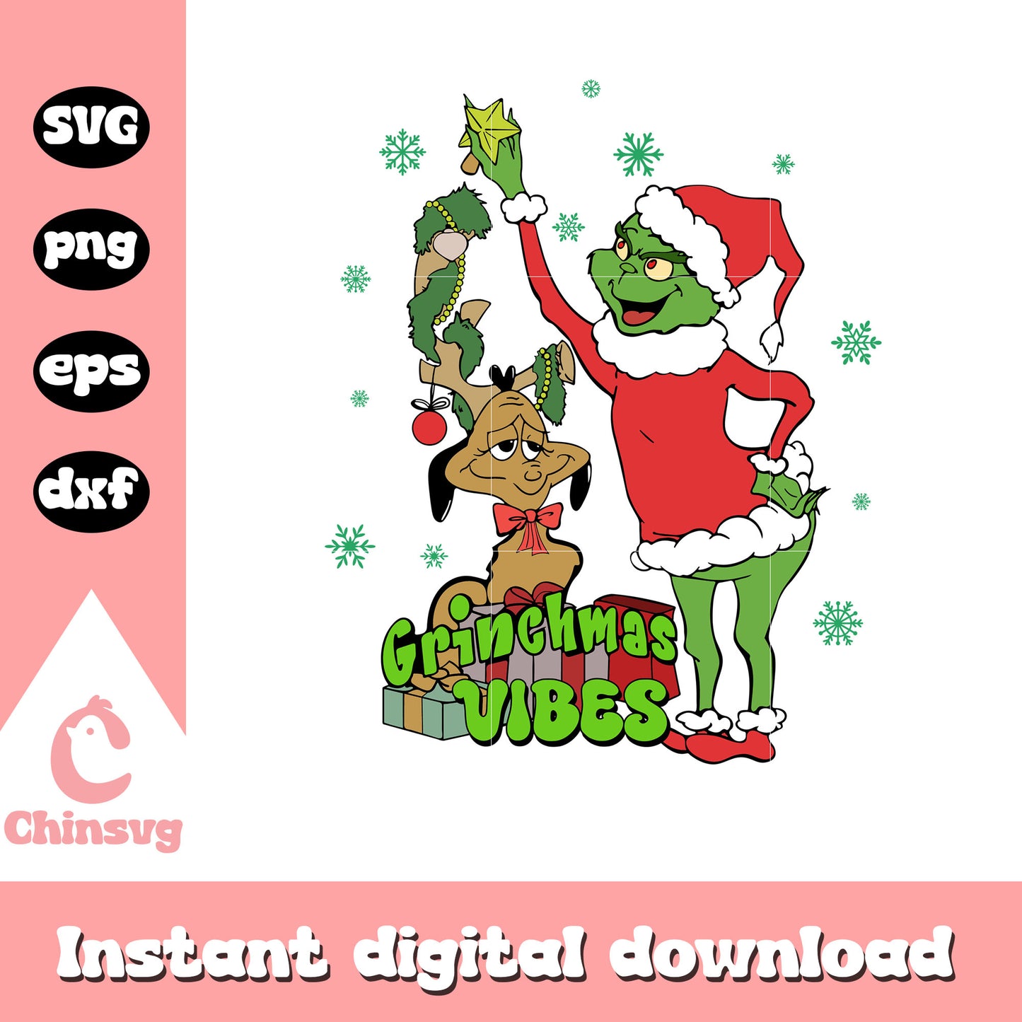 Grinchmas vibes grinch and max svg, grinch decorations svg