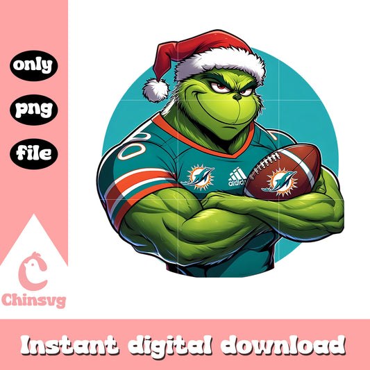 Grinch miami dolphins blue png, football sports logos​​ png