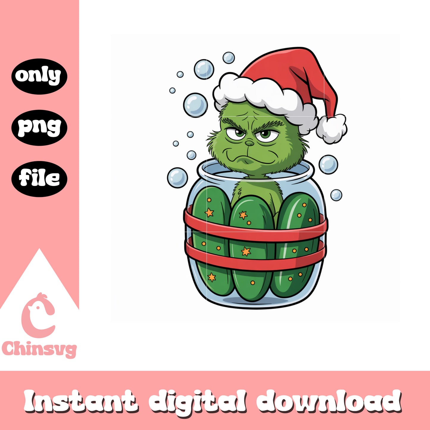 Grinch pickled cucumber christmas png, grinch images png