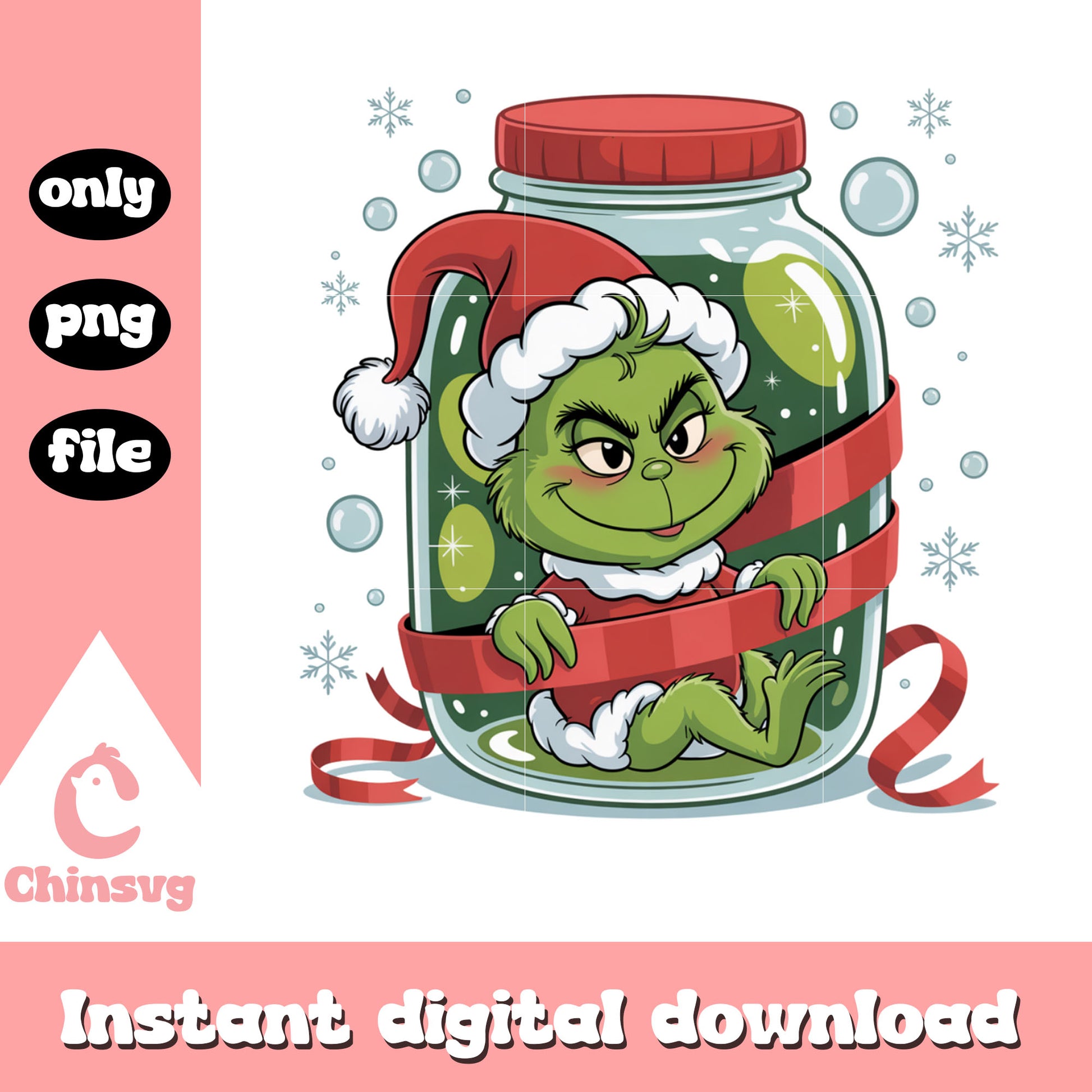 Grinch solitude christmas design png, grinch stole christmas png